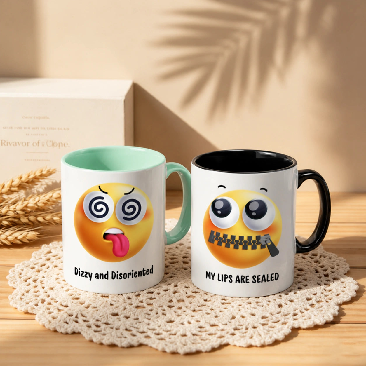 Custom  Funny Emoji Expression And Text – Personalized Mug