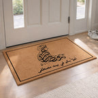 سجادة باب جوز الهند بتصميم خط رمضان كريم - قابلة للتخصيص