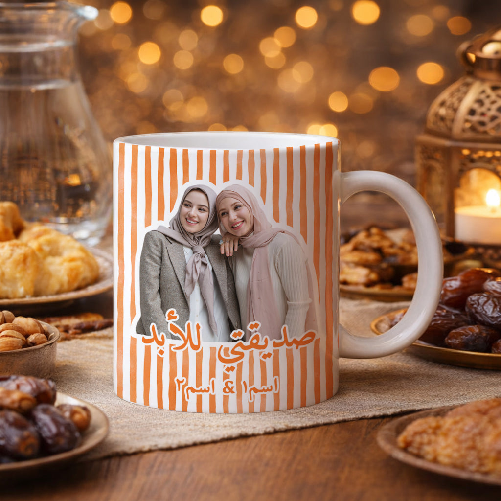 كوب مخصص بصورة جماعية لأفضل الأصدقاء مع أسماء شخصية - كوب شخصي