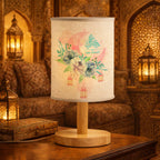 فانوس رمضاني شخصي ومصباح مزين بفن الزهور - مصباح قماشي شخصي