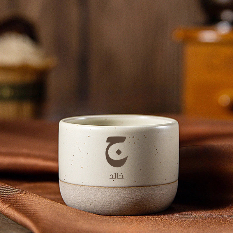 Custom Arabic Letter Blocks And Name -Personalized Ceramic Cup
