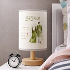 مصباح عربي رومانسي للأزواج مع إمكانية إضافة التاريخ والأسماء حسب الطلب - مصباح قماشي شخصي