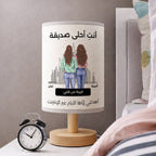 مصباح "أنتِ صديقتي المفضلة" مع أسماء مخصصة - مصباح قماشي شخصي