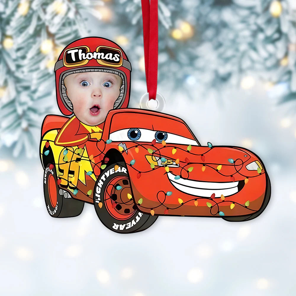 Custom Photo Gifts For Kids Christmas Ornament - Firefighter Themes-3