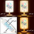 فانوس رمضاني شخصي ومصباح مزين بفن الزهور - مصباح قماشي شخصي