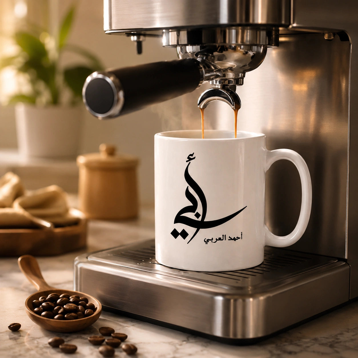 Custom Photo Line Art And Name For Dad–Personalized Mug