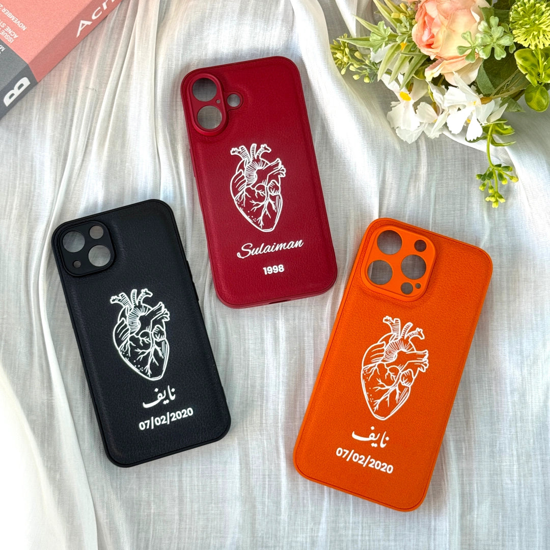 Custom Heart Memory Name & Date – Personalized Phone Case