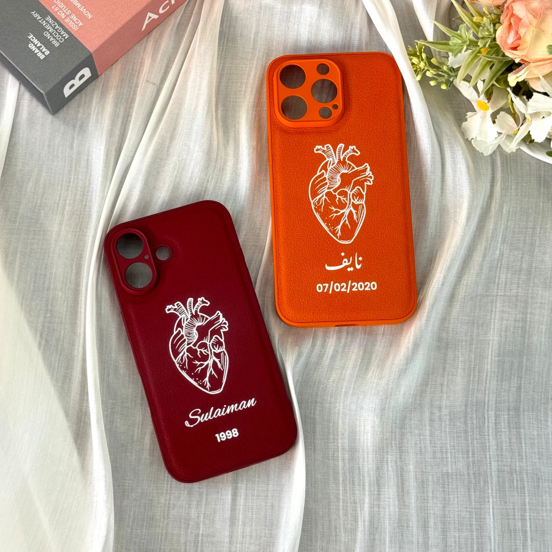 Custom Heart Memory Name & Date – Personalized Phone Case