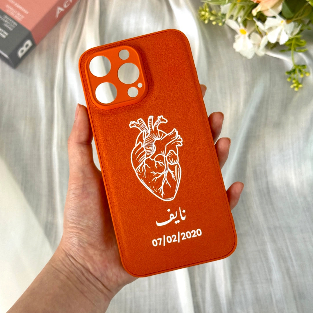 Custom Heart Memory Name & Date – Personalized Phone Case