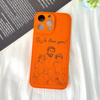 Custom Heartfelt Line Art Photo & Message For Dad – Personalized Phone Case