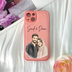 Custom Funny Watercolor Portrait & Text – Personalized Phone Case