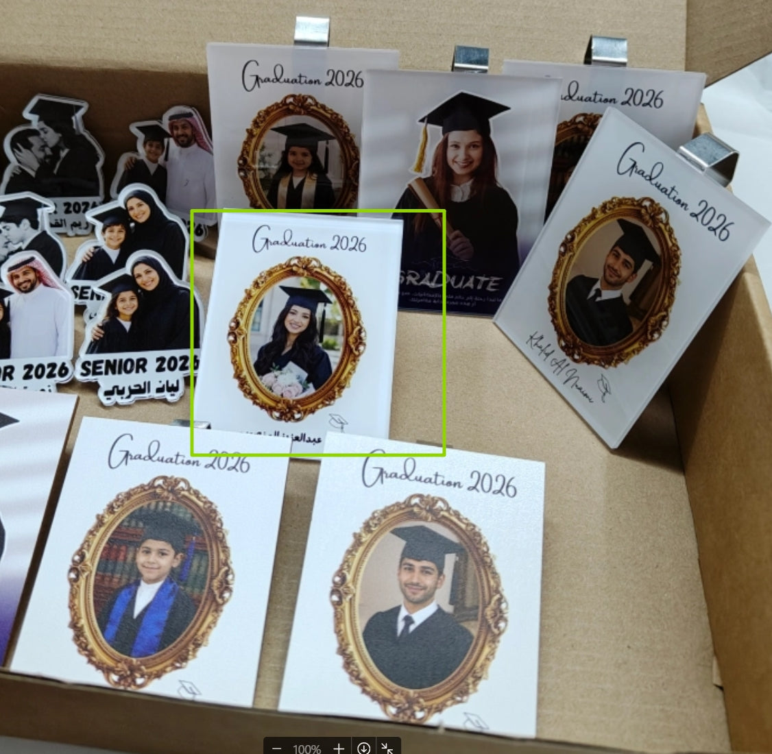 Custom Vintage Photo & Name Graduation Gift - Personalized Acrylic Car Visor Clip