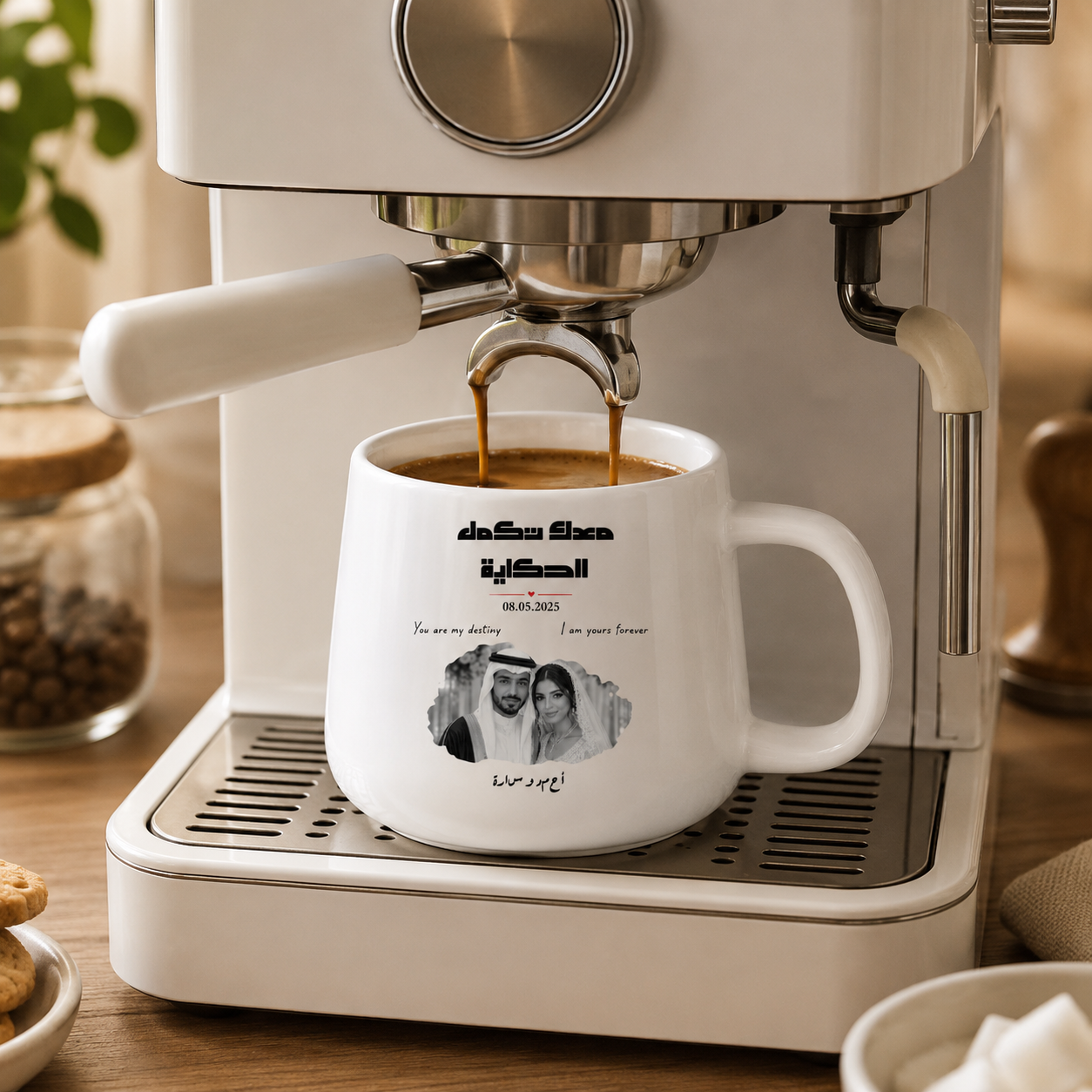 Custom Photo, Names And Date  For Couple – Personalized Tapered Mug