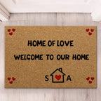 Custom Exclusive Text Doormat For New House - Personalized Non-Slip Faux Coir Square Doormat