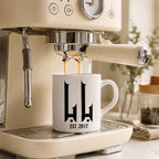 Custom Photo Line Art And Text For Dad–Personalized Mug