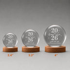 Custom Name & Graduation School or Blessing, Graduation Gift - Personalized Crystal Ball Night Light
