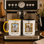 Custom Photo, Names And Calendar For Couple – Personalized Mug