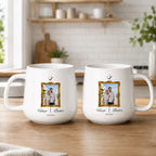 Custom Photo, Names And Calendar For Couples – Personalized Tapered Mug