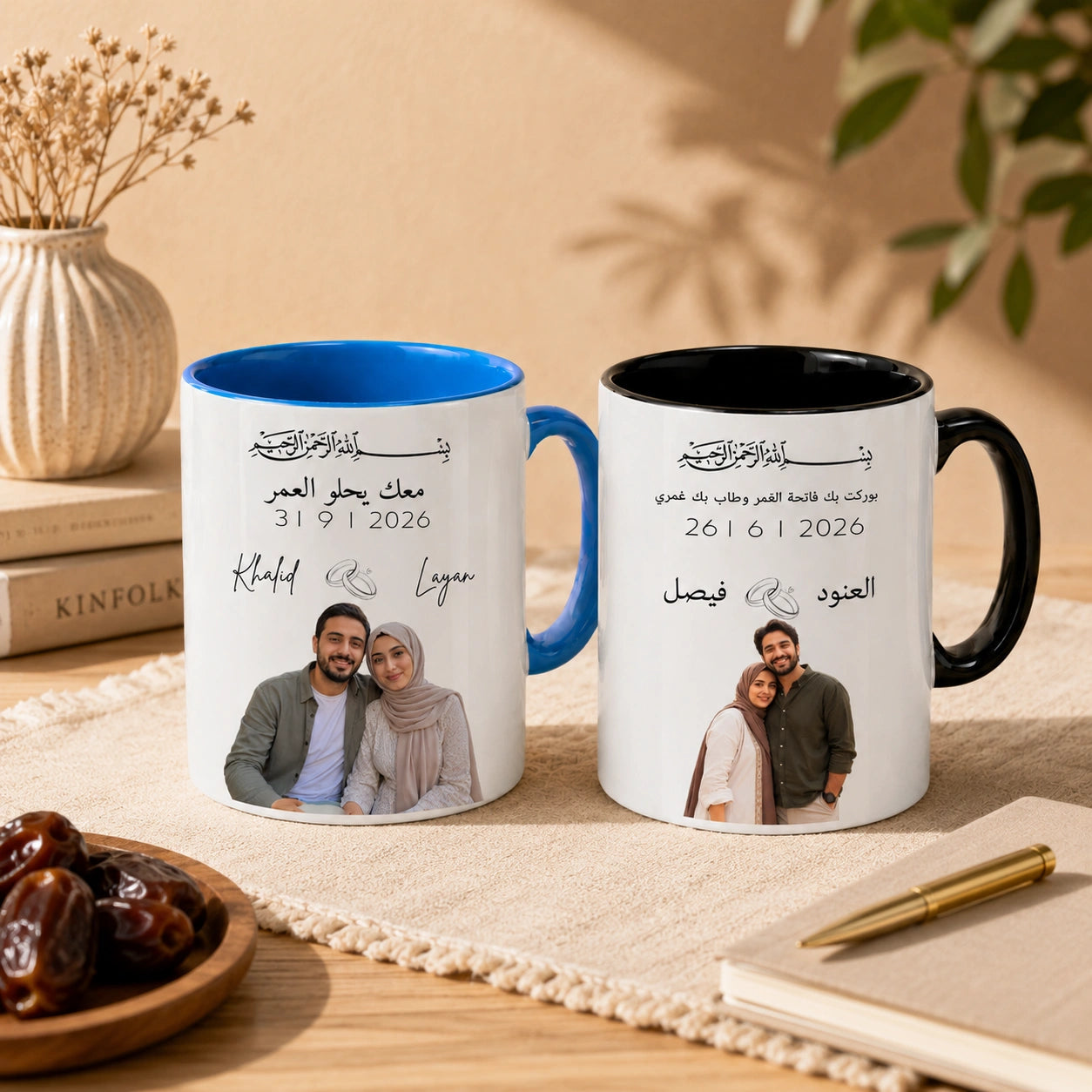 Custom Photo,Name And Date For Couple – Personalized Mug
