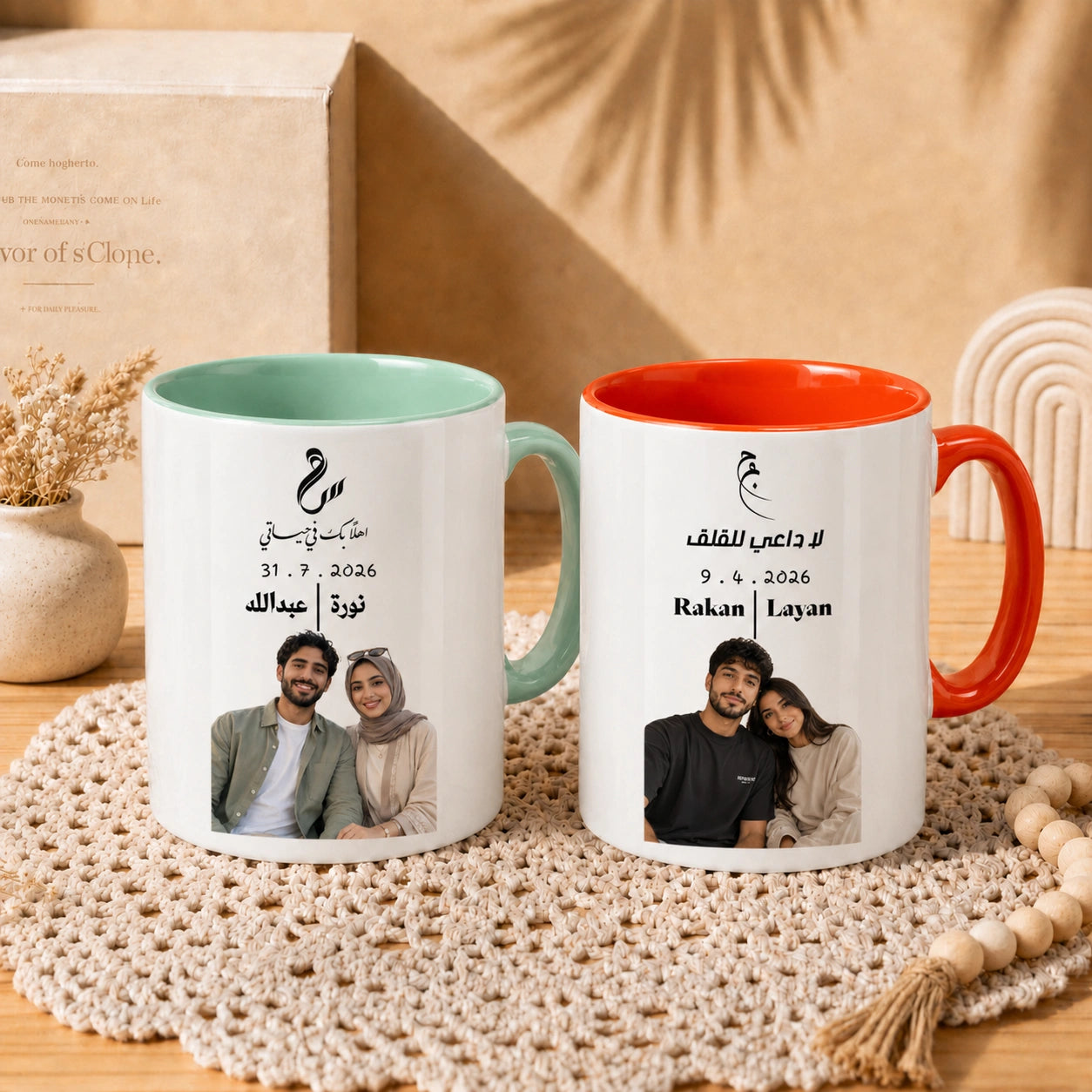 Custom Photo,Date And Names For Couple – Personalized Mug