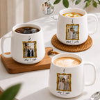 Custom Photo, Names And Calendar For Couples – Personalized Tapered Mug