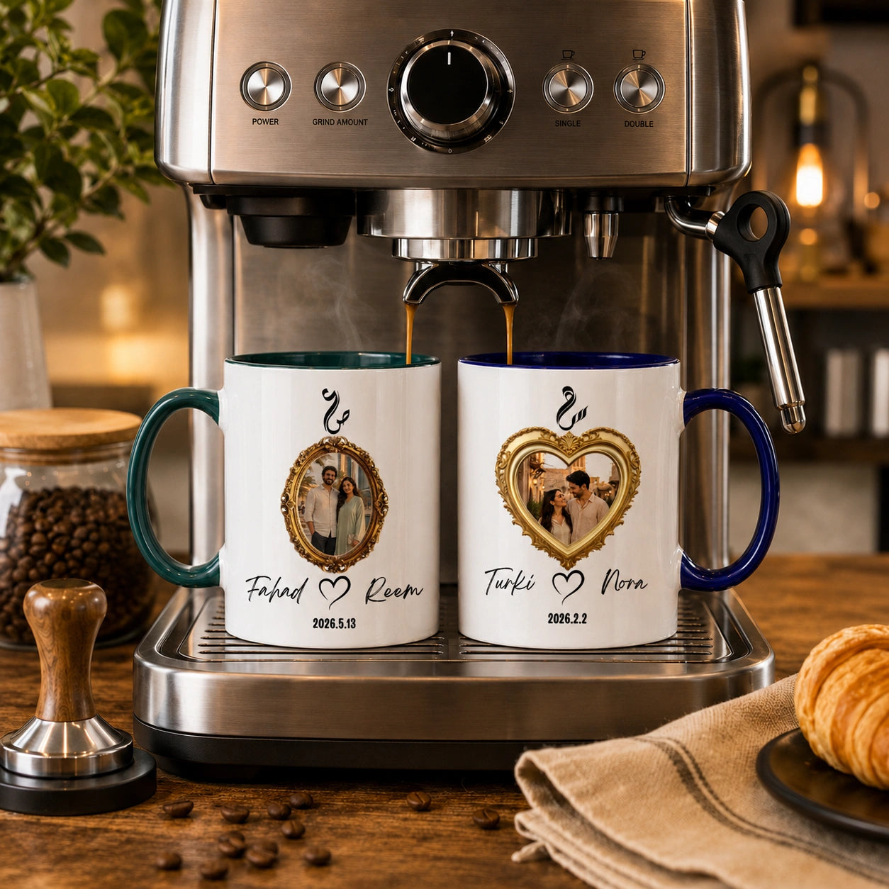 Custom  Photo, Date And Names For Couple – Personalized Mug