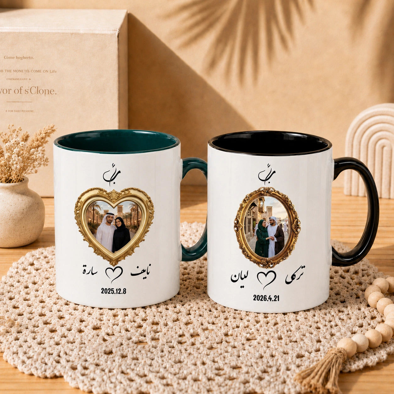 Custom  Photo, Date And Names For Couple – Personalized Mug