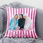 وسادة شخصية تحمل صورة "قبيلتي" لأفضل الأصدقاء (الحشوة متضمنة)