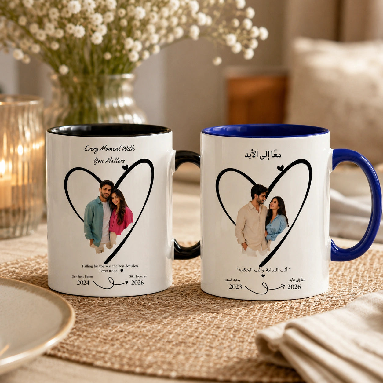 Custom Photo And Date For Couple – Personalized Mug
