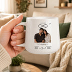 Custom Photo, Names And Date For Couples – Personalized Tapered Mug