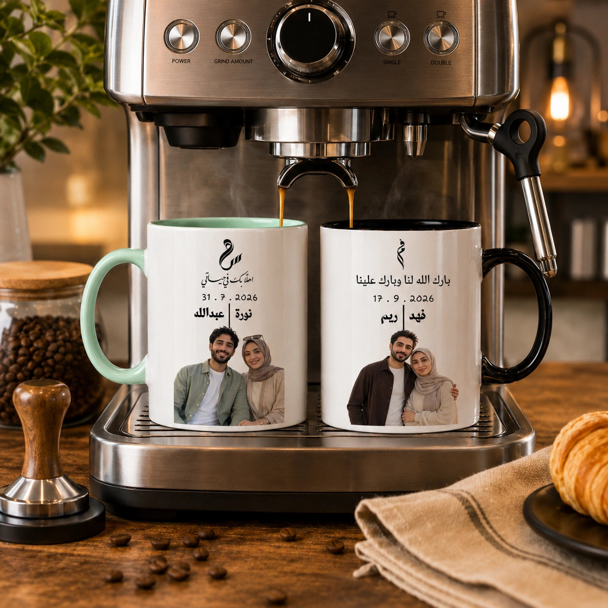 Custom Photo,Date And Names For Couple – Personalized Mug