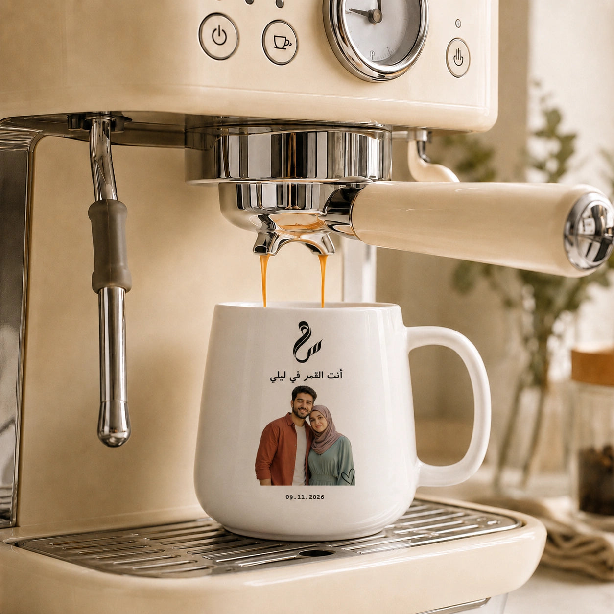 Custom Photo, Names And Date For Couples – Personalized Tapered Mug