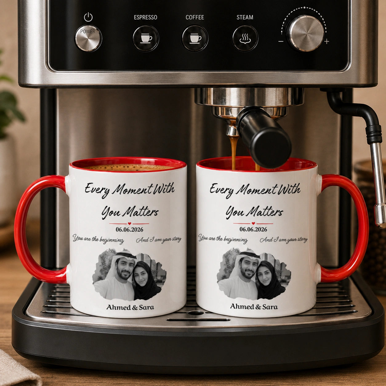 Custom Photo, Name, Date And Blessing Message For Partner – Personalized Mug