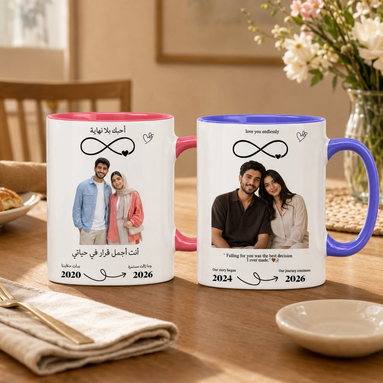 Custom Photo And Date For Couple – Personalized Mug
