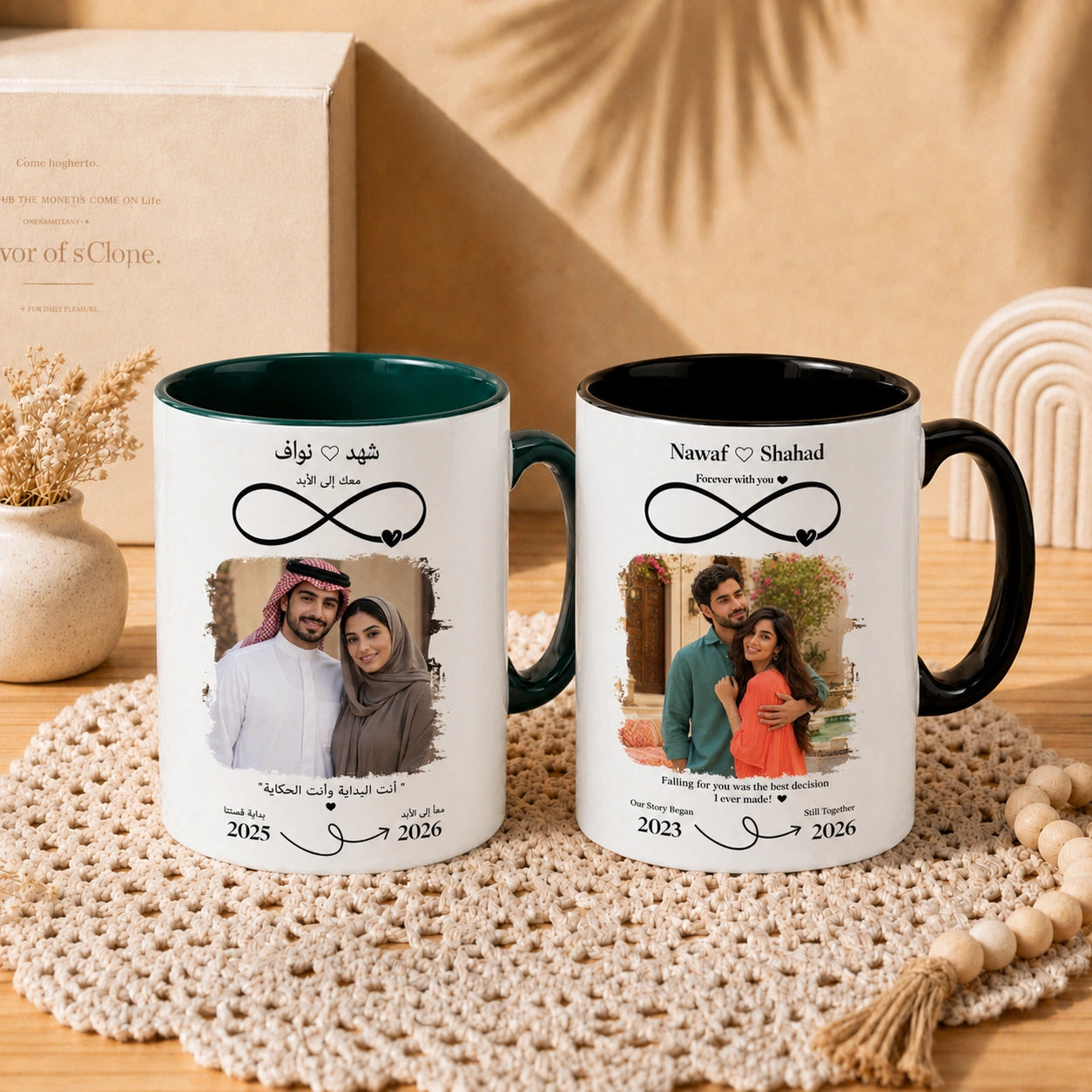 Custom Photo,Name And Date For Couple – Personalized Mug