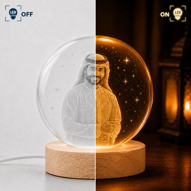 Custom Photo For Your Special Someone Gift- Personalized Crystal Ball Night Light