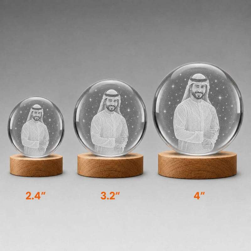 Custom Photo For Your Special Someone Gift- Personalized Crystal Ball Night Light