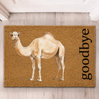 Custom Watercolor Pet Portrait & Text Doormat - Personalized Non-Slip Square Doormat