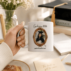 Custom Vintage Photo and Name Graduation Gift - Personalized Mug