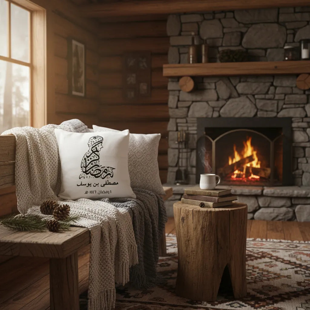 فن الخط العربي "رمضان كريم" - وسادة شخصية (الحشوة متضمنة)