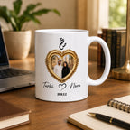 Custom  Photo, Date And Names For Couple – Personalized Mug