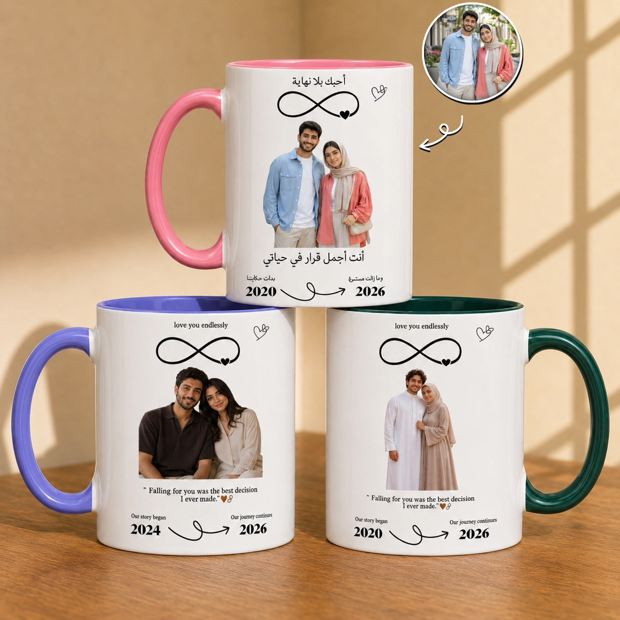 Custom Photo And Date For Couple – Personalized Mug