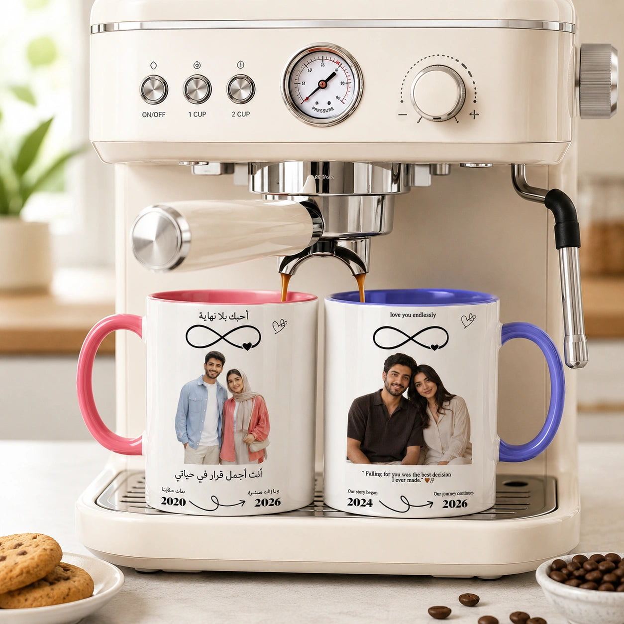 Custom Photo And Date For Couple – Personalized Mug