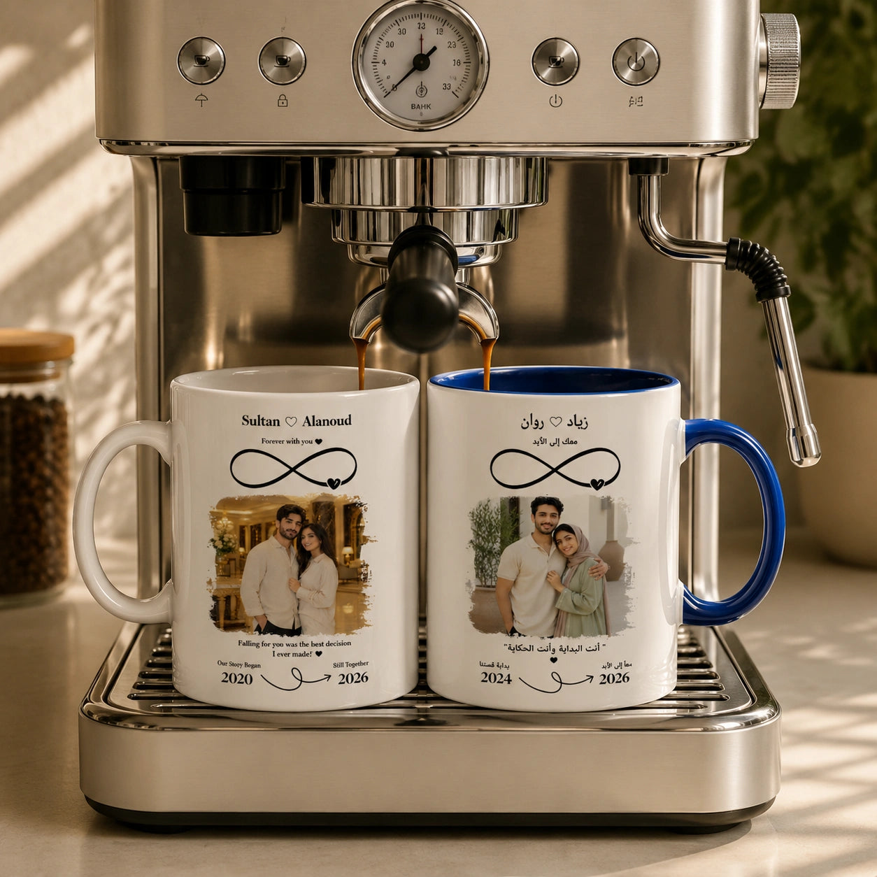 Custom Photo,Name And Date For Couple – Personalized Mug