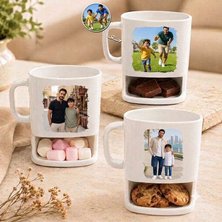 Custom Photo & Blessing Message For Dad – Personalized Cookie Mug