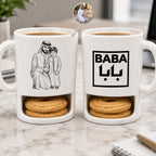 رسم خطي مخصص بالصور والأسماء وتصميم "أفضل أب" – كوب شخصي