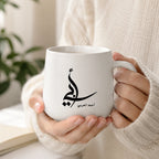 Custom Photo Line Art And Name For Dad–Personalized Tapered Mug