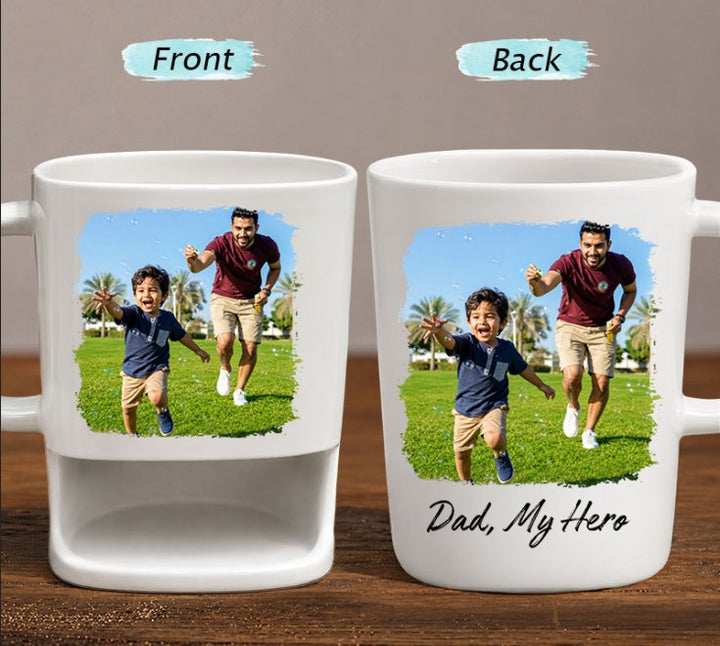 Custom Photo & Blessing Message For Dad – Personalized Cookie Mug