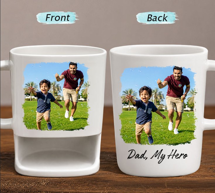 Custom Photo & Blessing Message For Dad – Personalized Cookie Mug