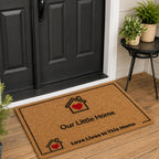 Custom Home Text Doormat - Personalized Non-Slip Faux Coir Square Doormat